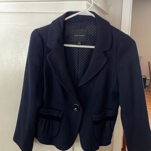 Banana republic cropped navy blazer